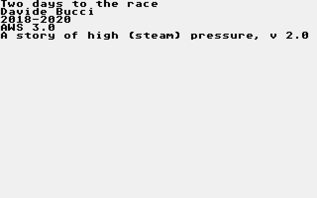 Two Days to the Race atari screenshot